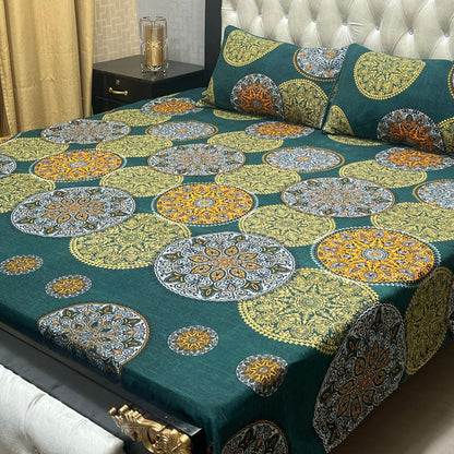 3D Crystal Cotton Bedsheet 3PC – 100+ Designs & Colours | Lifetime Colour & Fabric Guaranteed