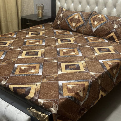 3D Crystal Cotton Bedsheet 3PC – 100+ Designs & Colours | Lifetime Colour & Fabric Guaranteed