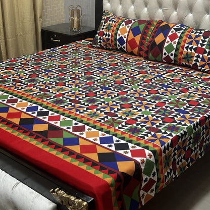 3D Crystal Cotton Bedsheet 3PC – 100+ Designs & Colours | Lifetime Colour & Fabric Guaranteed