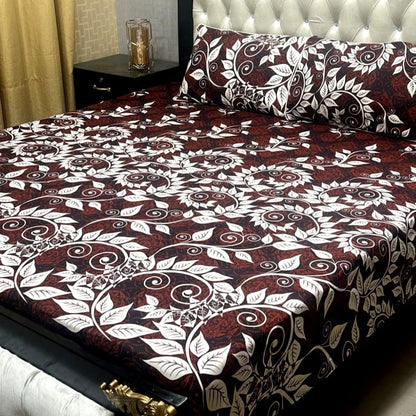 3D Crystal Cotton Bedsheet 3PC – 100+ Designs & Colours | Lifetime Colour & Fabric Guaranteed