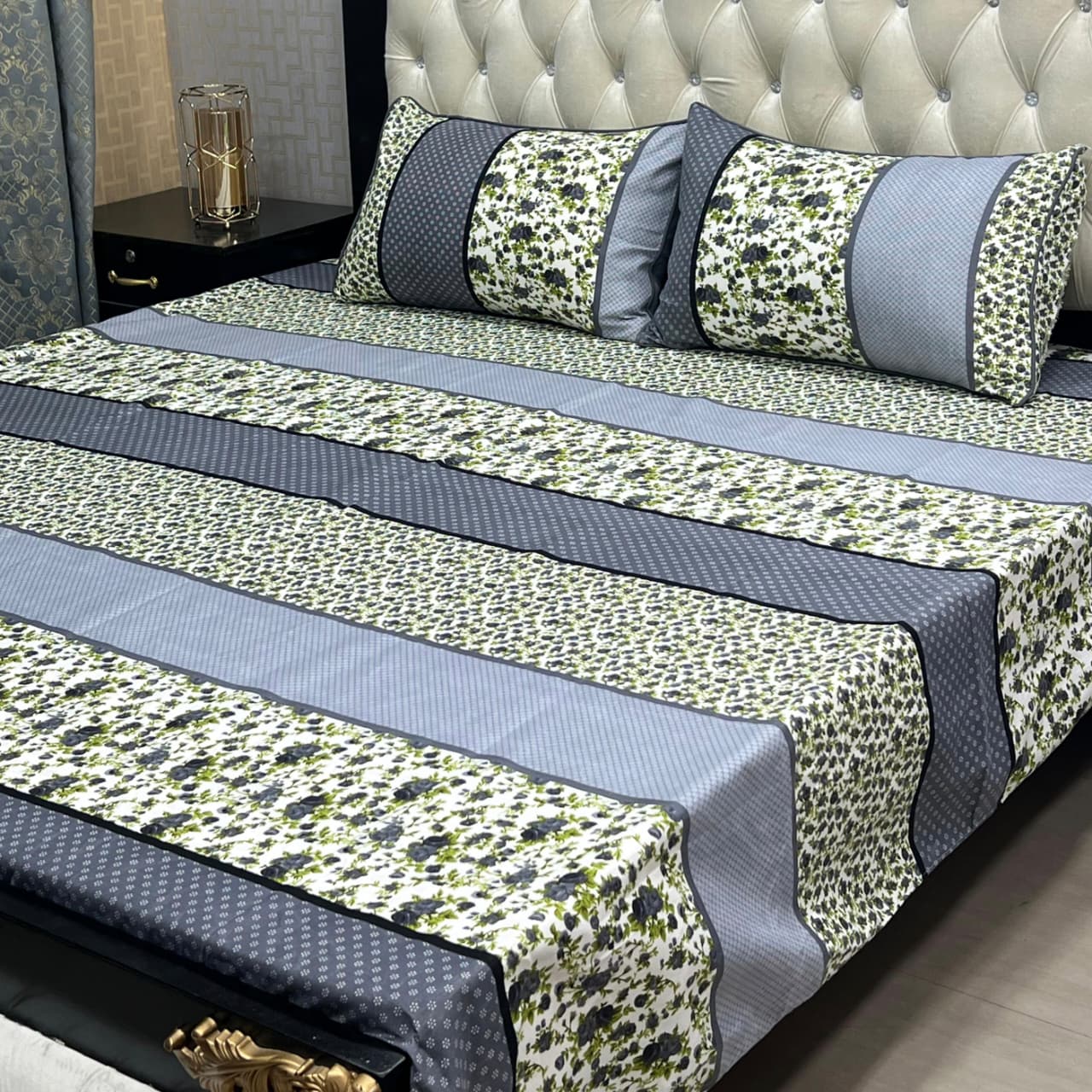 3D Crystal Cotton Bedsheet 3PC – 100+ Designs & Colours | Lifetime Colour & Fabric Guaranteed