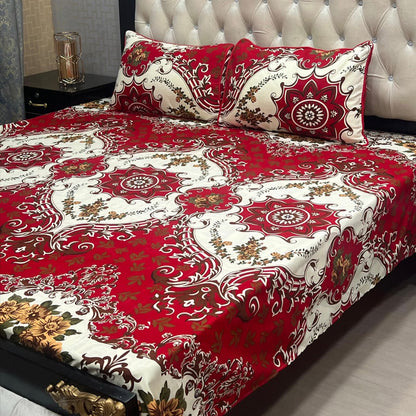 3D Crystal Cotton Bedsheet 3PC – 100+ Designs & Colours | Lifetime Colour & Fabric Guaranteed