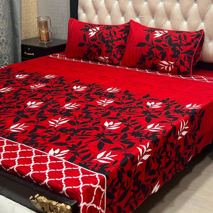3D Crystal Cotton Bedsheet 3PC – 100+ Designs & Colours | Lifetime Colour & Fabric Guaranteed