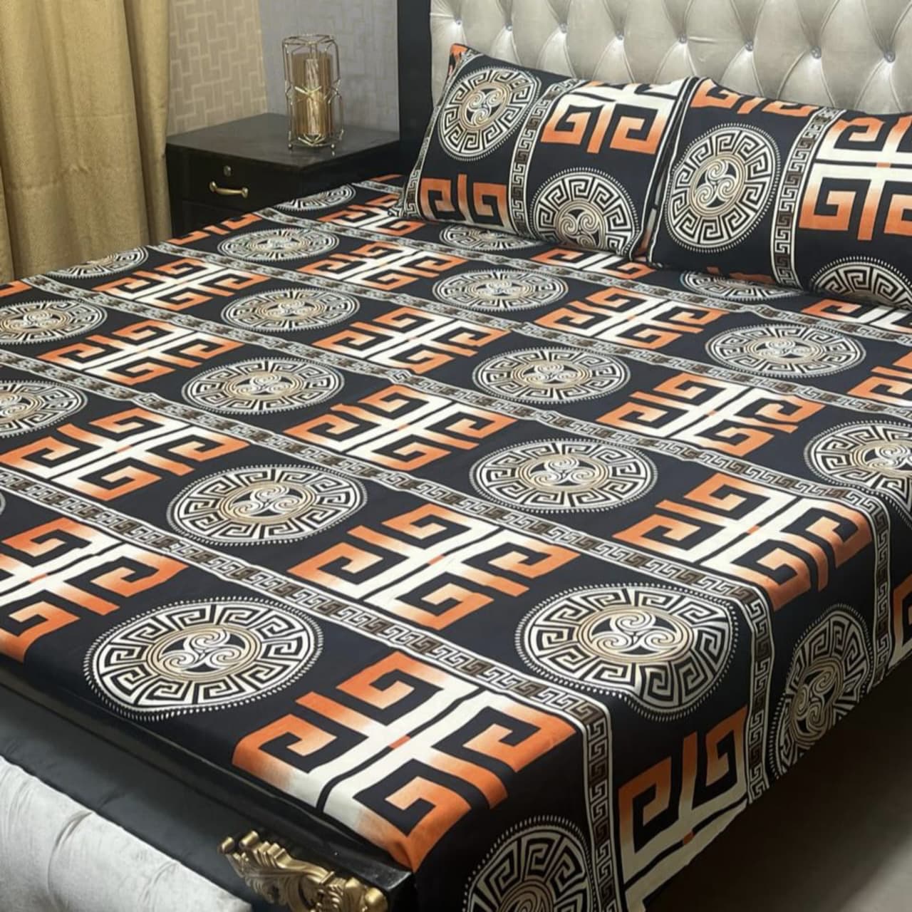 3D Crystal Cotton Bedsheet 3PC – 100+ Designs & Colours | Lifetime Colour & Fabric Guaranteed