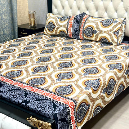 3D Crystal Cotton Bedsheet 3PC – 100+ Designs & Colours | Lifetime Colour & Fabric Guaranteed