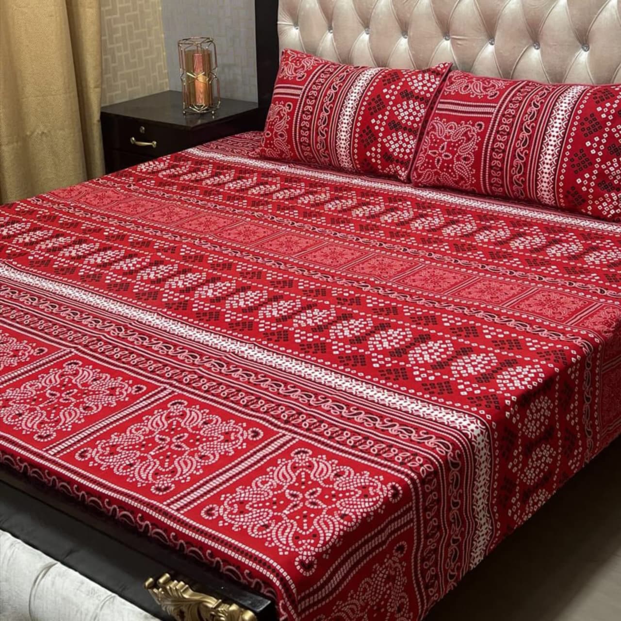 3D Crystal Cotton Bedsheet 3PC – 100+ Designs & Colours | Lifetime Colour & Fabric Guaranteed