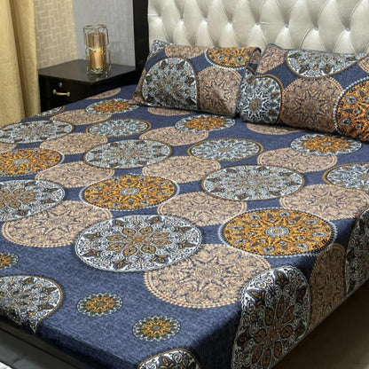 3D Crystal Cotton Bedsheet 3PC – 100+ Designs & Colours | Lifetime Colour & Fabric Guaranteed
