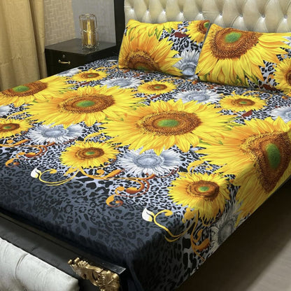 3D Crystal Cotton Bedsheet 3PC – 100+ Designs & Colours | Lifetime Colour & Fabric Guaranteed