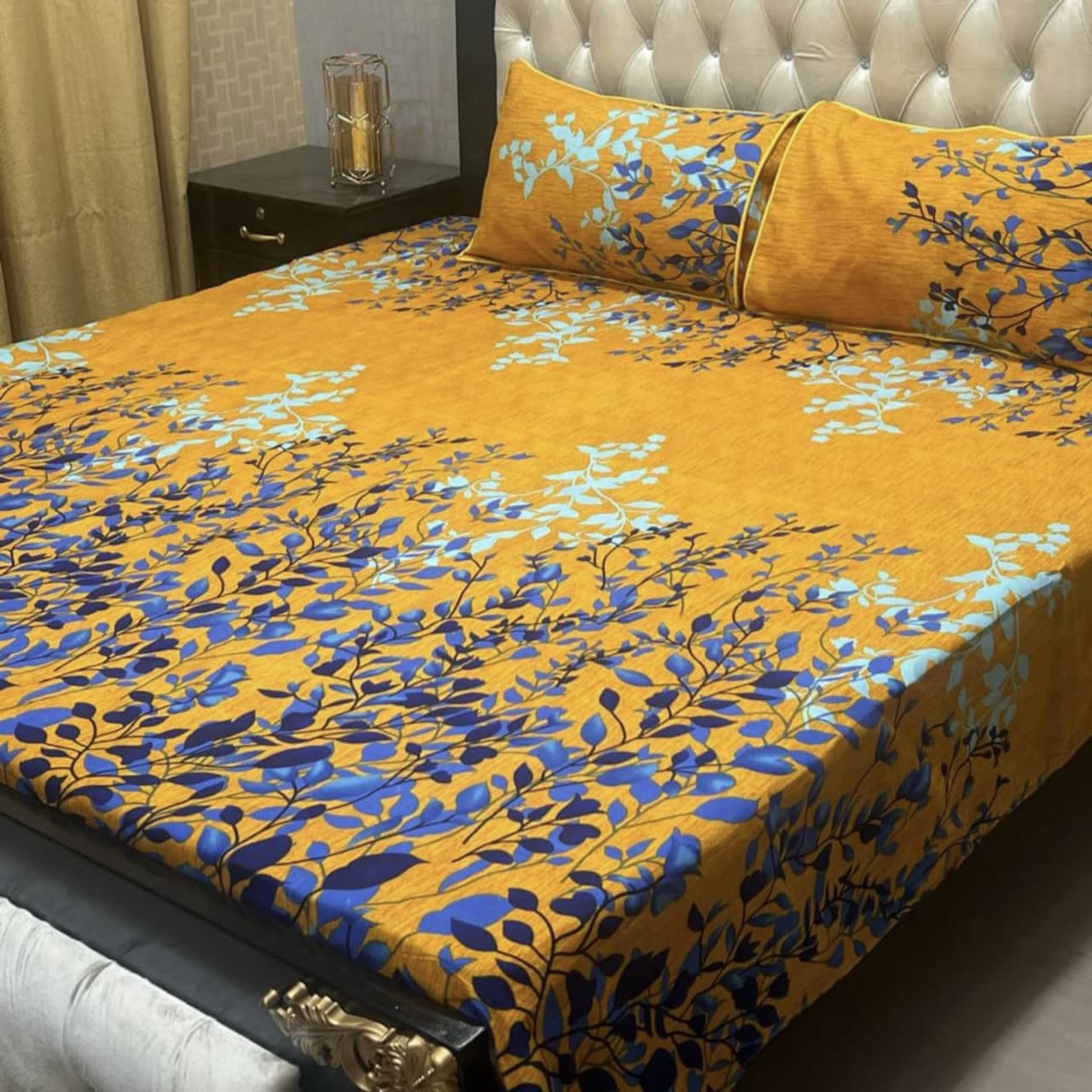 3D Crystal Cotton Bedsheet 3PC – 100+ Designs & Colours | Lifetime Colour & Fabric Guaranteed