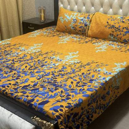 3D Crystal Cotton Bedsheet 3PC – 100+ Designs & Colours | Lifetime Colour & Fabric Guaranteed