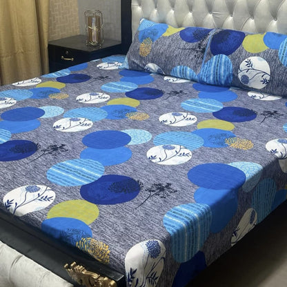 3D Crystal Cotton Bedsheet 3PC – 100+ Designs & Colours | Lifetime Colour & Fabric Guaranteed