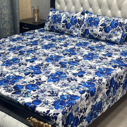 3D Crystal Cotton Bedsheet 3PC – 100+ Designs & Colours | Lifetime Colour & Fabric Guaranteed