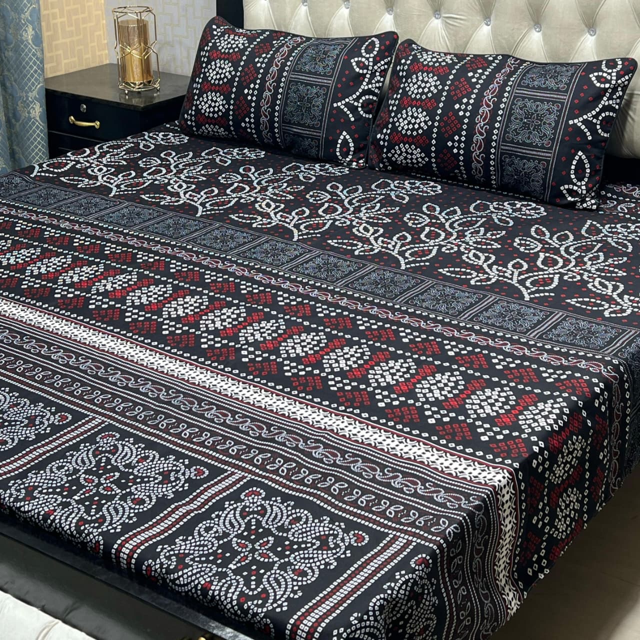 3D Crystal Cotton Bedsheet 3PC – 100+ Designs & Colours | Lifetime Colour & Fabric Guaranteed