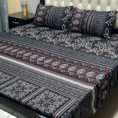 3D Crystal Cotton Bedsheet 3PC – 100+ Designs & Colours | Lifetime Colour & Fabric Guaranteed
