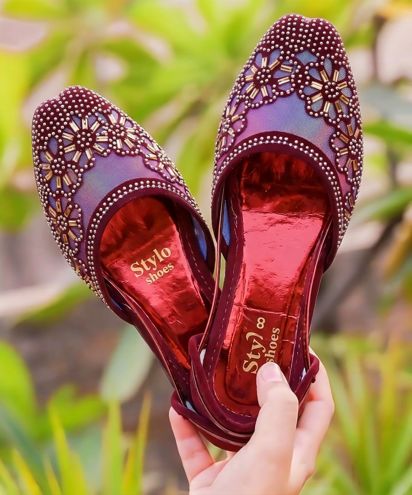 Ladies Stylish Net Khussa – Soft Foami Sole Shoes for Women | Eid Fancy