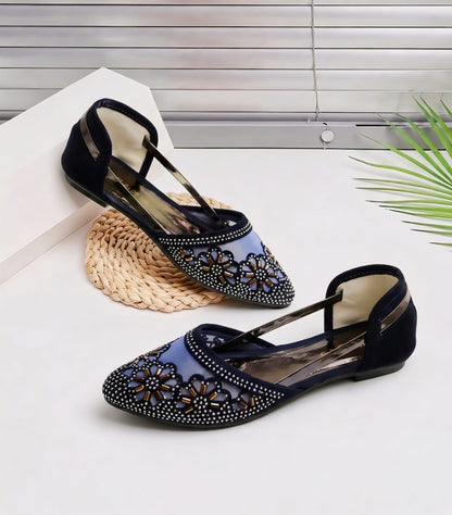 Ladies Stylish Net Khussa – Soft Foami Sole Shoes for Women | Eid Fancy