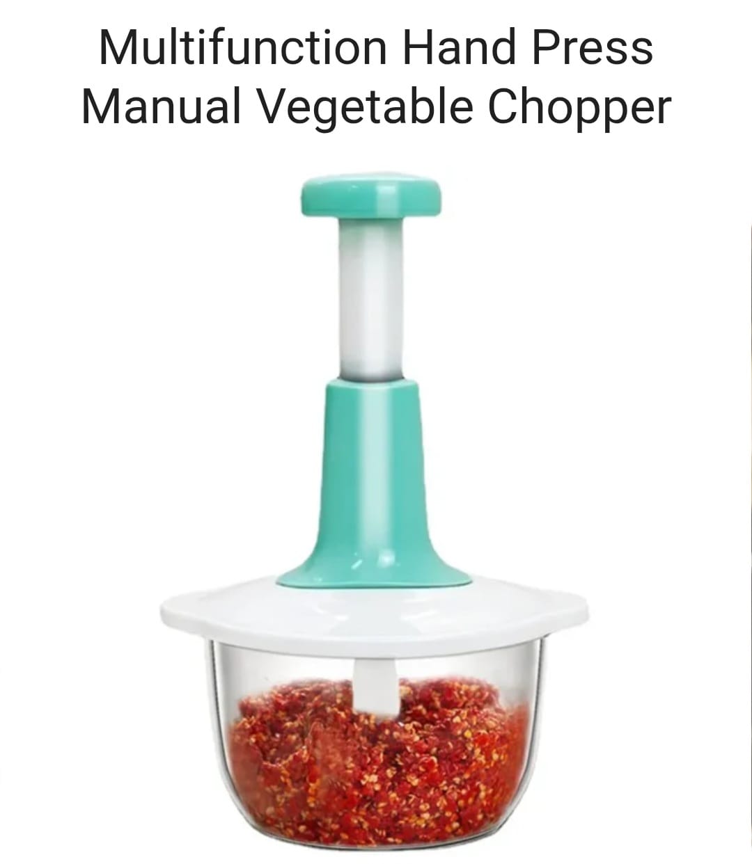 Stainless Steel Manual Food Chopper – Multi-Function Meat, Vegetable & Garlic Processor (2L Capacity, Easy Clean, Ergonomic Handle)