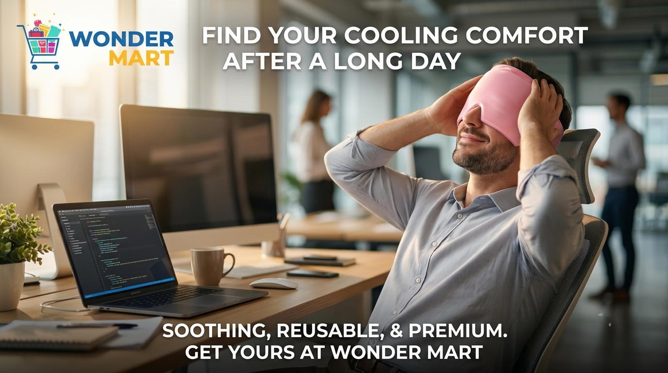 Wonder Mart Hot and Cold Therapy Gel Hat reusable cooling and warming comfort cap for home office study 