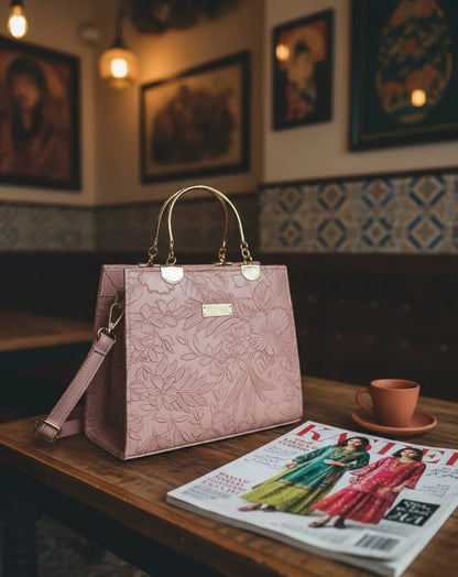 "Wonder Mart luxury flower ladies handbag collection showcasing multiple color options"