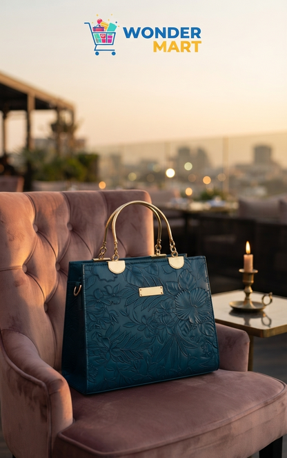 Wonder Mart premium quality luxury flower handbag displayed in fourth color"