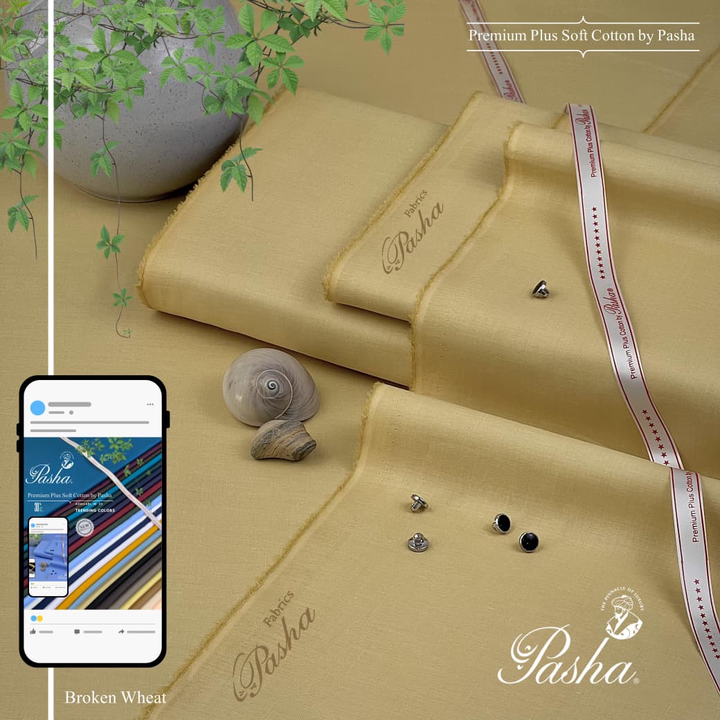 PASHA Premium Plus Soft Cotton Fabric – 100% Cotton Yarn | Summer Comfort 4.5 Meters