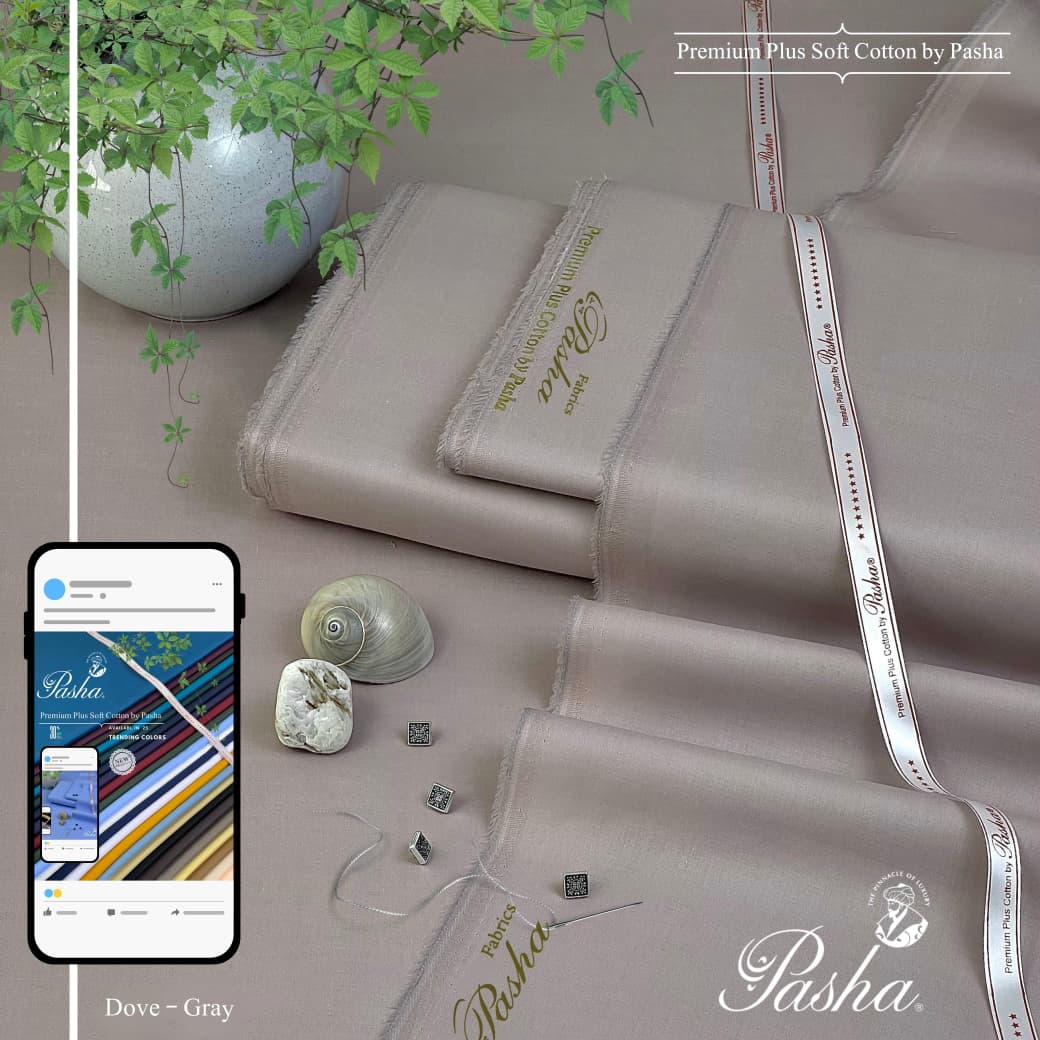 PASHA Premium Plus Soft Cotton Fabric – 100% Cotton Yarn | Summer Comfort 4.5 Meters