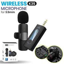 K35 Universal Wireless Lavalier Microphone for Camera, Speaker & Laptop | 2.4GHz Plug & Play Clip-on Mic | 360° Omnidirectional Noise Reduction | 10H Battery Life | Professional Mic for YouTube, Vlogging & Teaching