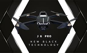 Black drone with 'J6 Pro' text on a dark background