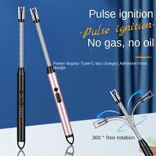 360° Flexible Electric Arc Lighter – USB Rechargeable, Windproof Plasma Lighter for Kitchen, Candles, & BBQ – Durable & Safe Flameless Lighter (Multicolor)