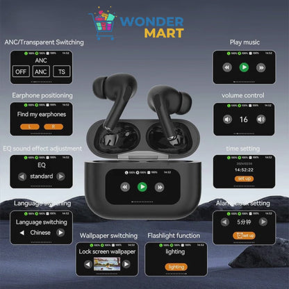 Wireless ANC/ENC Headphones with LED Touch Control | P9 Pro 2026 Edition | Wonder Mart