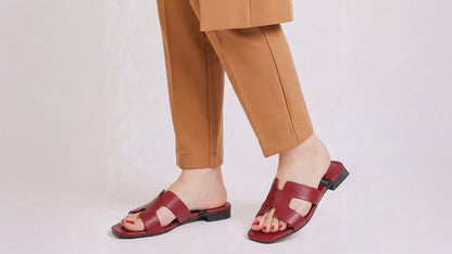 Ladies Stylish H-Strap Flats – Premium Eid Collection Slippers