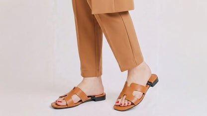 Ladies Stylish H-Strap Flats – Premium Eid Collection Slippers