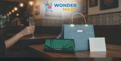 Wonder Mart Premium Quality Luxury Flower Ladies Handbag – Designer Floral Accent Top Handle & Shoulder Purse for Women