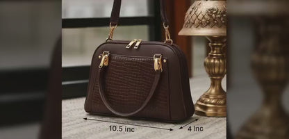 Ladies Handbag - Aura Luxe Patent Box Bag