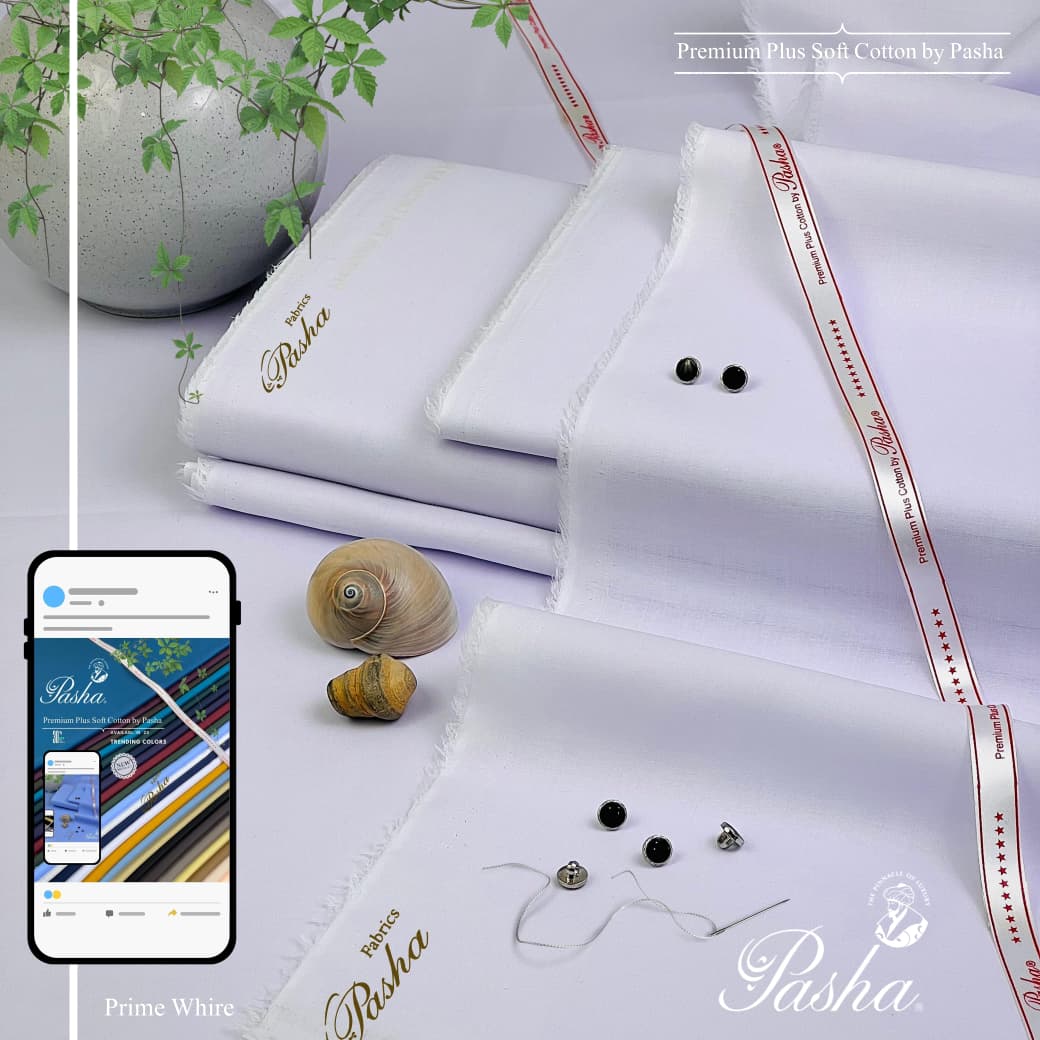 PASHA Premium Plus Soft Cotton Fabric – 100% Cotton Yarn | Summer Comfort 4.5 Meters