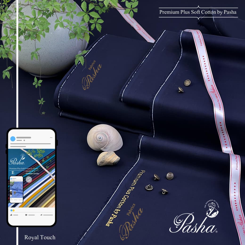 PASHA Premium Plus Soft Cotton Fabric – 100% Cotton Yarn | Summer Comfort 4.5 Meters