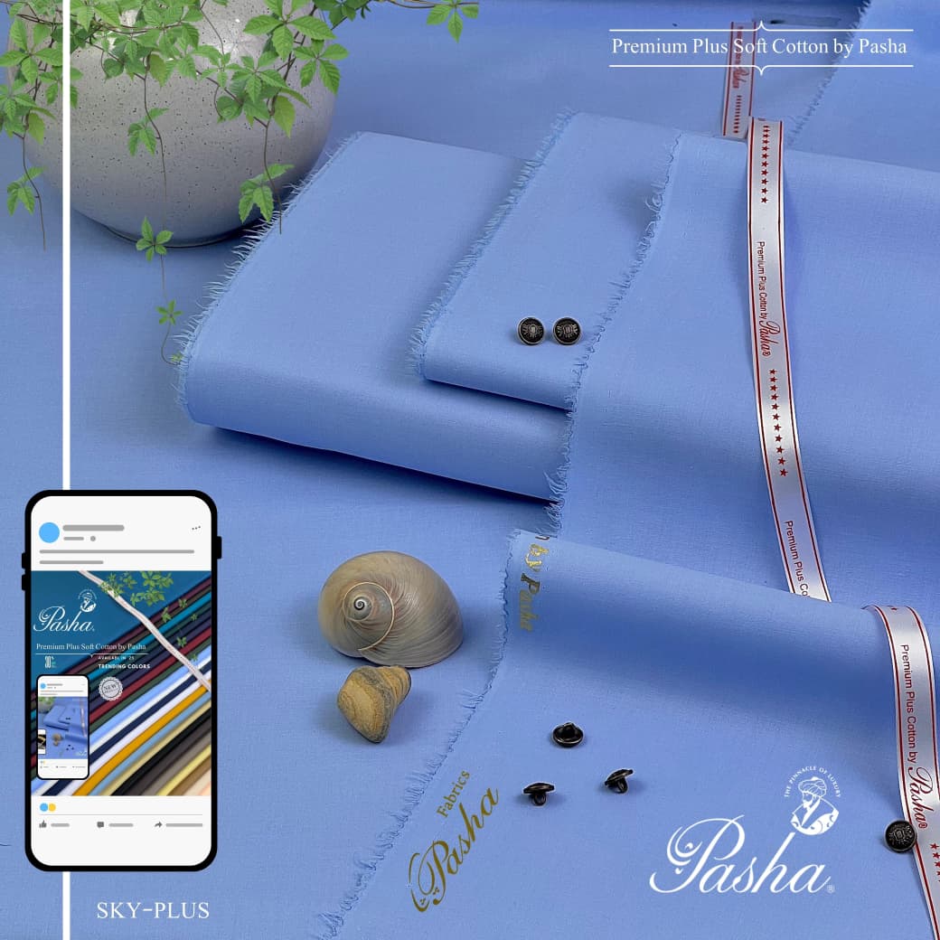 PASHA Premium Plus Soft Cotton Fabric – 100% Cotton Yarn | Summer Comfort 4.5 Meters